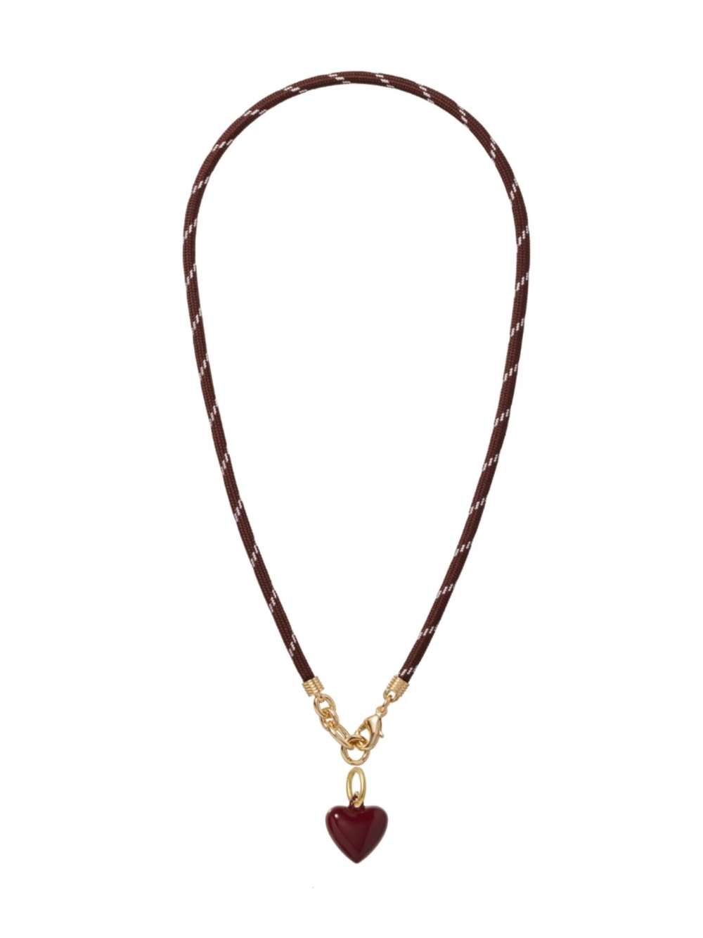 Roxanne Assoulin The Happy Cord
Charm Necklace Brown Cord Burgundy Charm